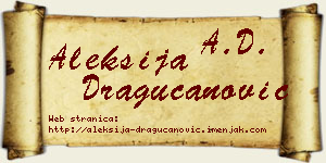 Aleksija Dragucanović vizit kartica